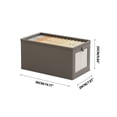 thumbnail image 2 of Caja De Almacenamiento Caja de almacenamiento de ropa con tapa y ventana de tela,organizador grande de tela para el hogar (gris,1 pieza) Rkxzt, 2 of 7