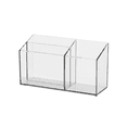 thumbnail image 2 of Clear Acrylic Wall Mount Marker Holder, Compartments Adhesive Whiteboard Dry Erase Marker & Eraser Organizer, No Drill Wall Storage Caddy for Office, Classroom, Home,B, 2 of 8