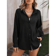 thumbnail image 5 of Camisas de Mujer con Botones, Camisa de Vestir de Larga, Blusa de Trabajo con Cuello Texturizado, Blusas Casuales Elegantes. Negro M, 5 of 9