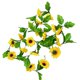thumbnail image 5 of Guirnalda de girasol artificial de 18 cabezas, simulación de flor, vid, colgante de pared, plástico, flor falsa, ratán, amarillo seitruly HA8325-03B, 5 of 6