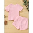 thumbnail image 3 of Coduop Infant Baby Girl Boy Short Sleeve Tops T-Shirt+Shorts Pants Outfits Set, 3 of 9