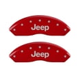 thumbnail image 2 of MGP Front set 2 Caliper Covers Engraved Front JEEP Red finish silver ch Fits select: 1998-2002 JEEP WRANGLER / TJ SPORT, 1997 JEEP WRANGLER / TJ SE, 2 of 4