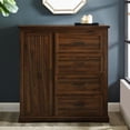 thumbnail image 2 of Walker Edison Coastal 4 Drawer, 1 Door Wardrobe, Dark Walnut, 2 of 8