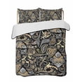 thumbnail image 2 of Black Floral Twin Size Down Alternative Comforter, Lightweight Comforter Quilt Bedding Set with Pillow Shams Boho Botanical Vintage Paisley Flower All Seasons Bed Comforter Duvet Insert 68"x86", 2 of 7