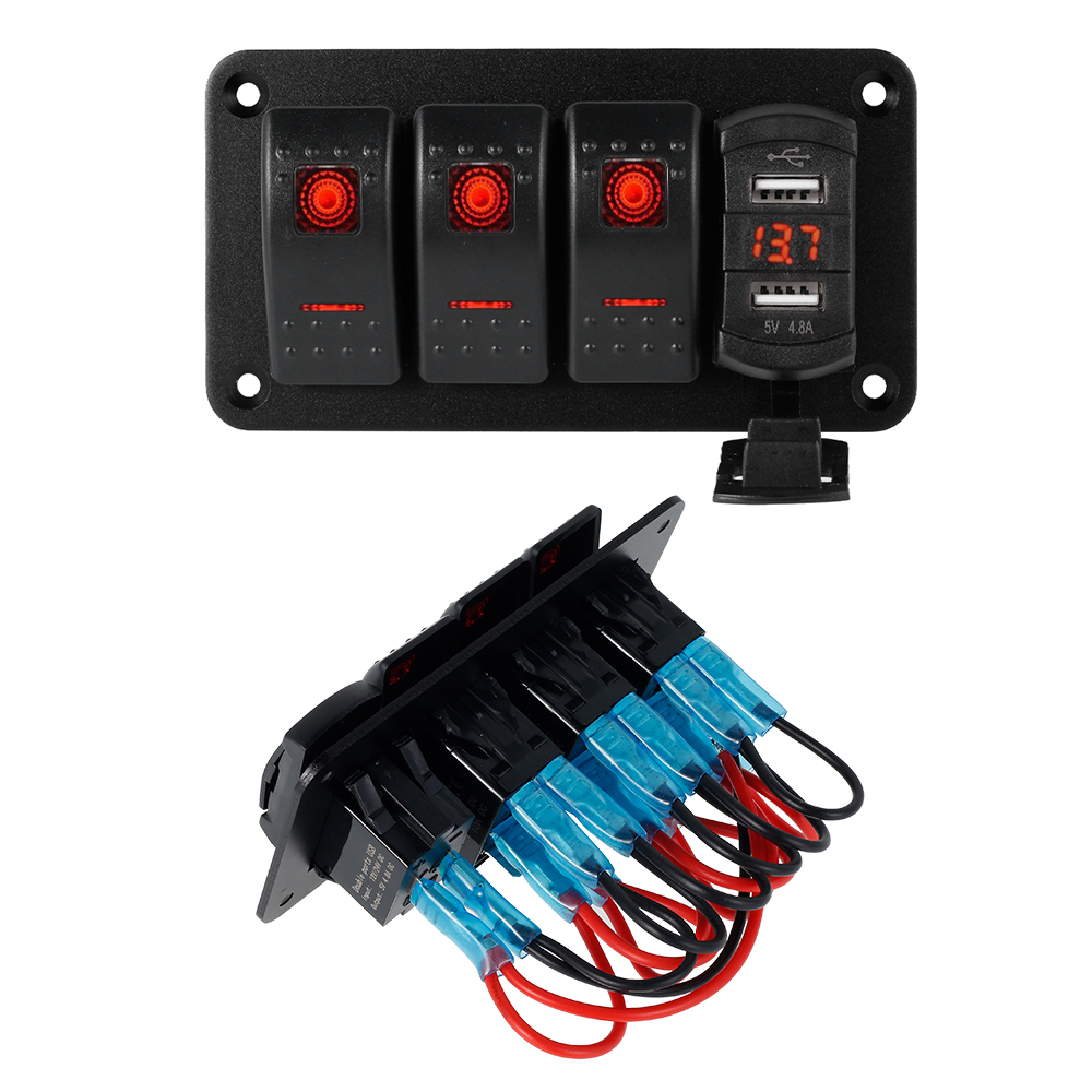 Marine RV Switch DC 12V Inline Power Toggle Switch, IP67 Waterproof ...