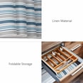 thumbnail image 6 of Placemats Set of 6, Blue Grey Striped Woven Placemat, Linen Place Mats for Kitchen/Dining Tables, Farmhouse Stripes Modern Abstract Art Washable Table Mats for Party, 6 of 8