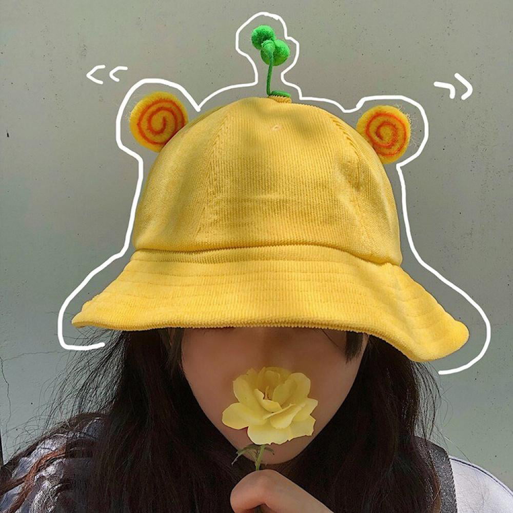 Cartoon Smiling Onion Vegetables New Summer Unisex Cotton Fashion Fishing Sun Bucket Hats for Kid Teens Women and Men with Customize Top Packable Fisherman Cap for Outdoor Travel