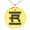 Gold, variant on Stainless Steel Letter R Initial Empire Monogram Engraved Small Medallion Circle Charm Pendant Necklace