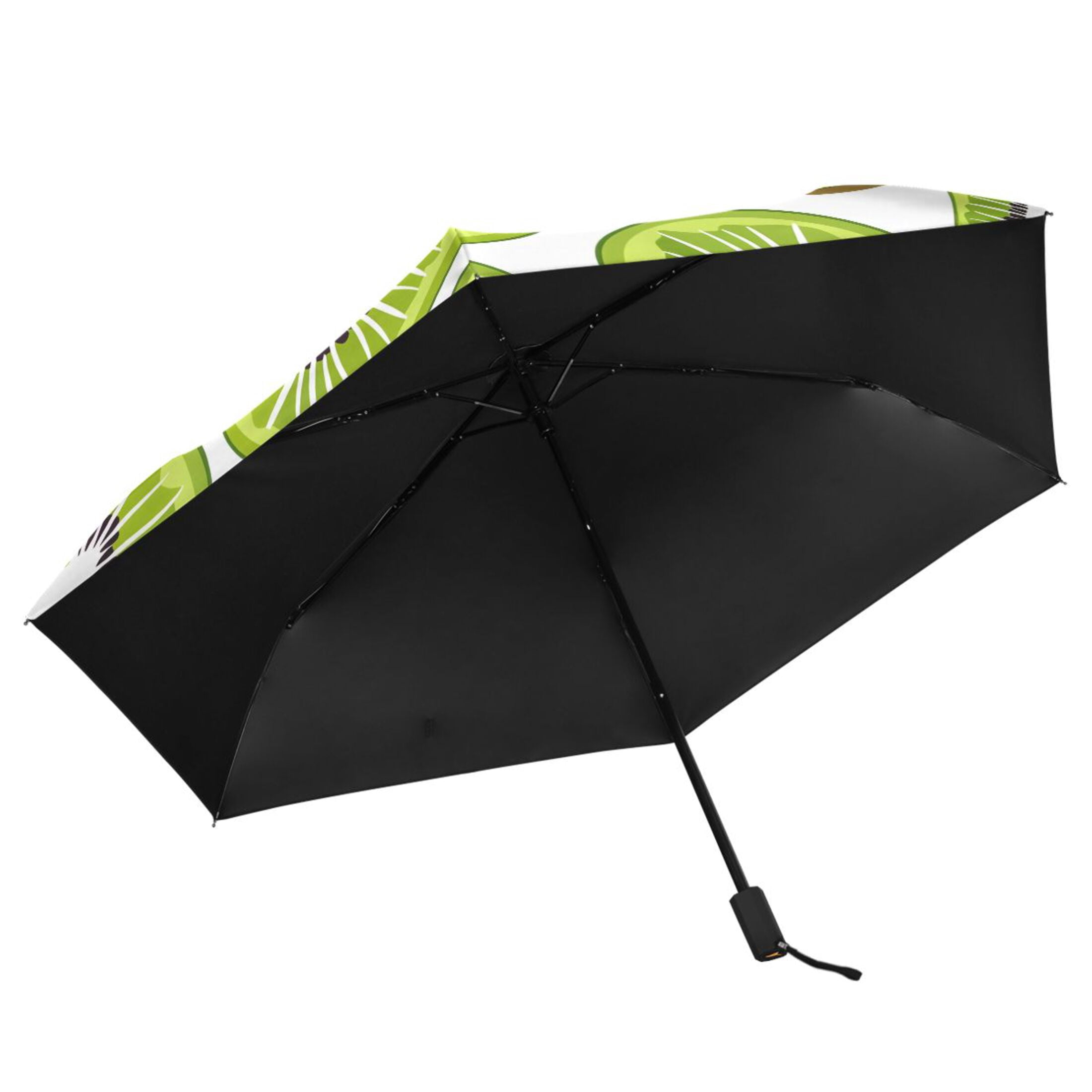 Kiwi Fruit Slice Compact Sun Umbrella Windproof Travel Umbrellas for Rain Strong Portable UV Protection