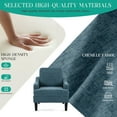 thumbnail image 4 of Modern Accent Chair for Bedroom Upholstered Reading Chair with Side Pockets Comfy Living Room Chairs Living Room Armchair for Office, Apartment (Blue Chenille), 4 of 7