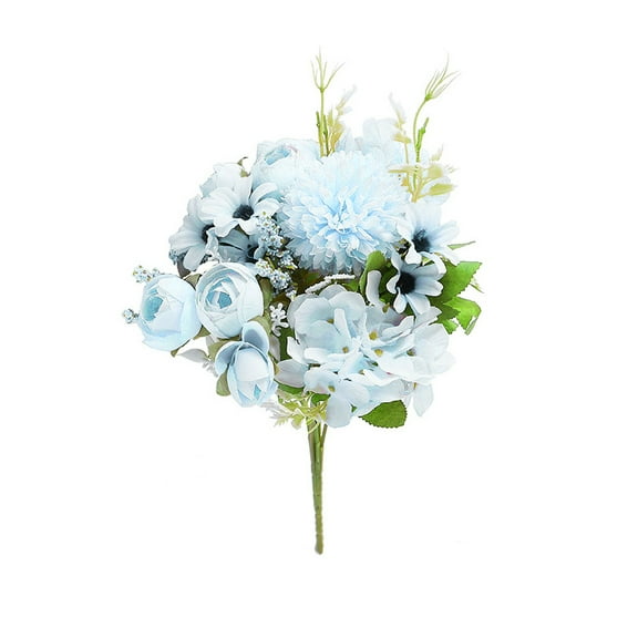 Yesbay 1 Bunch Artificial Flower Home Living Room Wedding Desktop Decor Photograph Prop,Turquoise blue