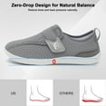 thumbnail image 6 of Barerun Diabetic Wide Walking Shoes for Women & Men with Adjustable Zero Drop Non Slip Casual Sneakers Swollen Feet & Elderly, 6 of 7