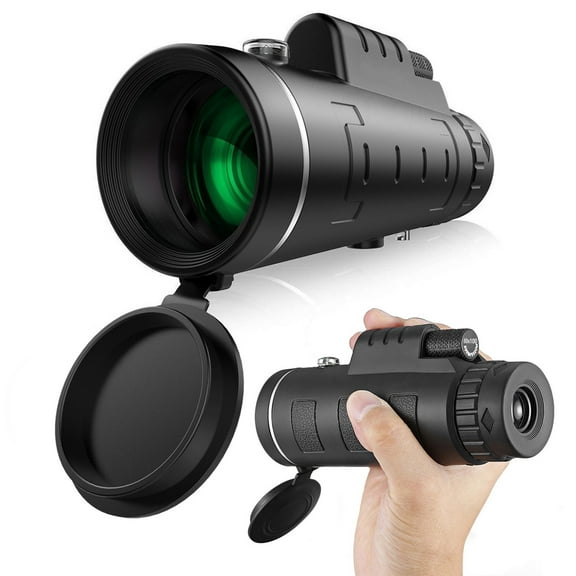 80x100 High Power HD Monocular Telescope, Compact Outdoor Zoom Optics, 40x Magnification, Waterproof, Phone Compatible, for Hiking, Hunting, Camping, Bird Watching, Travel, with Tripod & Phone Holder