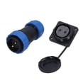 thumbnail image 1 of Industrial Socket, 2000 Milliohm  Insulation Resistance M28x1.5mm Firm Connection Waterproof Connector Gold Plated Copper Contact  For Equipment 2 Pin,3 Pin,4 Pin, 1 of 8