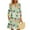 Green, variant on WTOBBY Women's Floral Print Button Down V-Neck 3/4 Sleeve Midi Dress, Casual Sundress with Pockets for Summer Vacation Essentials,Navy S