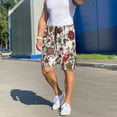 thumbnail image 7 of Bixox Men's Dark Enchanted Flowers And Birds printed lightweight casual shorts, soft sleep shorts with pockets., 7 of 7