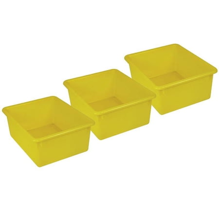 Romanoff Stowaway 5 Letter Box no Lid Yellow Pack of 3
