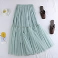 thumbnail image 2 of zuwimk Women's Skirts,Womens Chiffon Retro Maxi Skirt Vintage Ankle-Length Skirts Green,One Size, 2 of 4