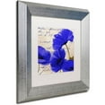 thumbnail image 2 of Trademark Fine Art "Coquelicots Bleues I" Canvas Art by Color Bakery White Matte, Silver Frame, 2 of 4