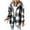 Black, variant on Women's Heavyweight Fleece Shacket Jackets with Hooded, Women's Flannel Hooded Plaid 2025 Shacket Thick Coat ,Women's Plus Dark Red,Size L