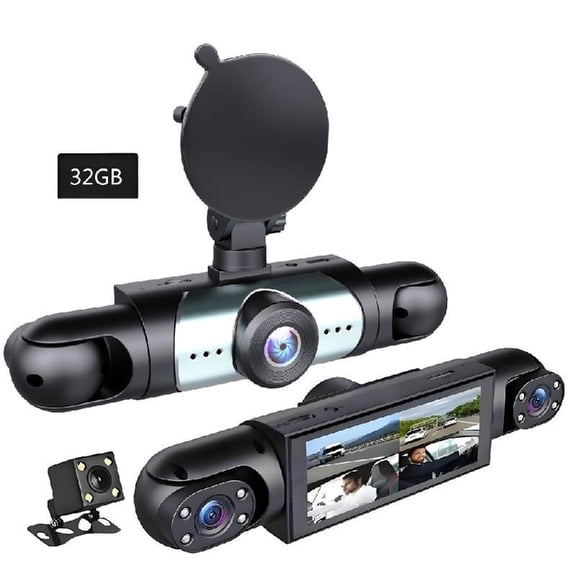 4K 4 Lens with IR 32/64GB Storage Collision Parking Monitor for Vehicles