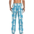 thumbnail image 4 of FREEAMG Cute Llama Alpaca Pajama Pants for Men, Men's Separate Bottoms, Pure Cotton Comfortable Lounge Pants for Men（205）, 4 of 7
