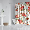 thumbnail image 2 of Floral Shower Curtain Watercolor Botanical Bathroom Decor Rustic Flower Design Fabric Bath Curtain for Tub Country Style Home Accessories with Hooks，84x72in, 2 of 5