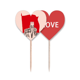 thumbnail image 1 of China Red Leadership Education Palillos de dientes bandera etiqueta de amor selección de pastelitos, 1 of 4