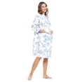 thumbnail image 3 of Casual Nights Women's Floral Snap Front Flannel Duster Long Sleeve Lounger Dress, 3 of 5
