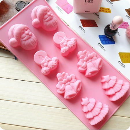 

Decor Christmas Chocolate Cookie Mould Fondant Party C ube Cake Ice Silicone Xmas Cake Mould