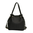 thumbnail image 5 of EHJRE Bucket Bag for Women Detachable Shoulder Strap Portable Stylish Commuting Travel Black, 5 of 9