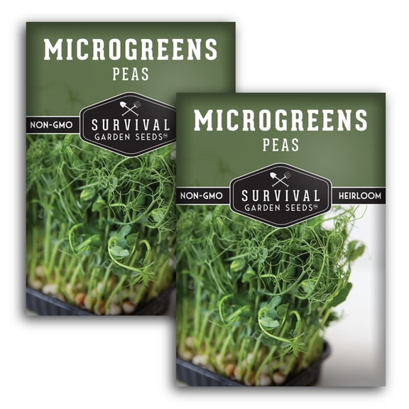 2 packs Sugar Pea Seed for Microgreens - Non-GMO Heirloom Full Sun Annual