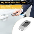 thumbnail image 3 of Funda de Llave de Auto TPU en Tono Plateado para Mercedes Benz Clase E (E200/E200L/E300/E300L/E320/E320L/E400) 2017 - Funda de Control Remoto de 3 Botones, 3 of 6
