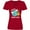 Red, variant on Inktastic Happy Earth Day Cute Smiling Planet Earth with Tree Women's V-Neck T-Shirt