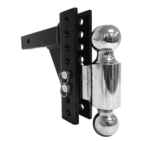 Maxxhaul 70380 All Steel Dual Pin Adjustable Ball Mount with 2 Hitch ...