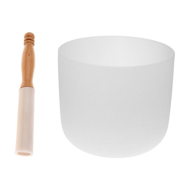 Cuenco De Canto De Cristal Más Fino + Palo De Mazo Para Meditación Oración Yoga perfke Crystal Singing Bowl