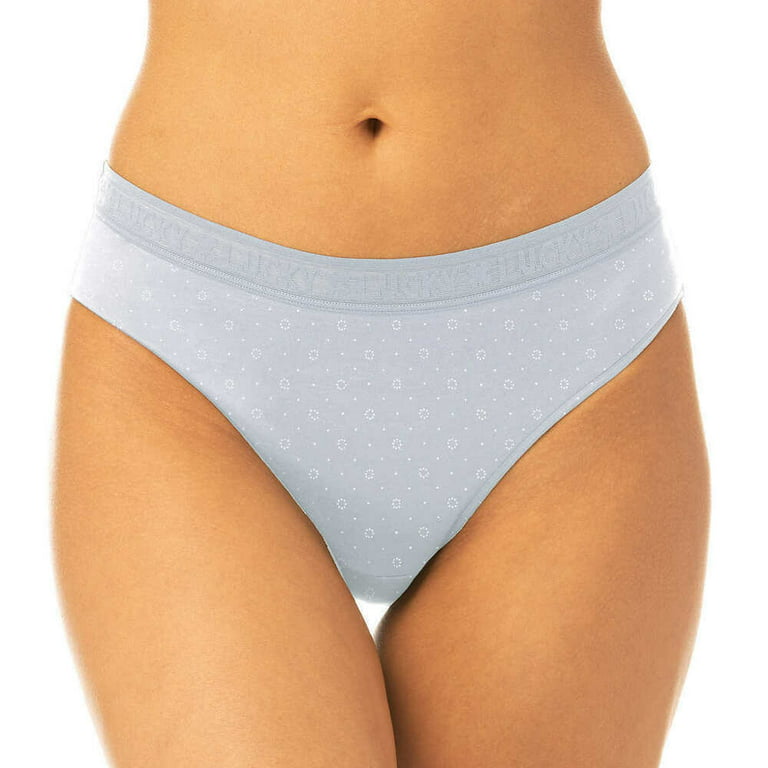 Lucky Brand Women's Hi Cut 5 Pack Ultra Soft Full Coverage Panties Multi  Size M