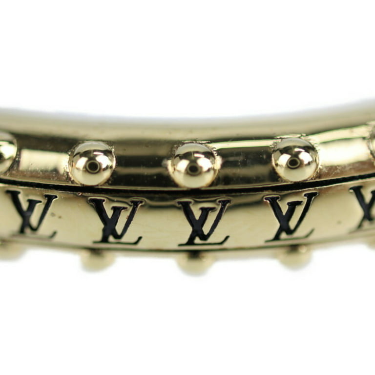 Authenticated Used LOUIS VUITTON Louis Vuitton Brasserie Must-Have Bracelet  M64515 Notation Size S Metal Gold Bangle 