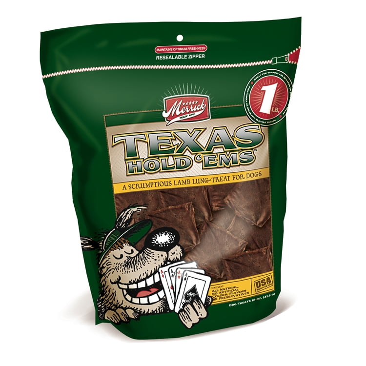 Merrick Texas Hold 'Ems Lamb Lung Filets Dry Dog Treat, 8 oz