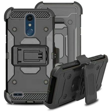 UPC 602773559374 product image for LG K10 (2018)/K30 Case, by HR Wireless Rugged Hard Dual Layer Plastic Case w/sta | upcitemdb.com