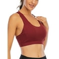 thumbnail image 5 of FANNYC Seamless Backless Sports Bra Wirefree Yoga Criss Cross Bra with Removable Pads Yoga Gym Activity Everyday Wear for Women, 5 of 6
