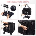 thumbnail image 2 of Amythe Sac Fourre-Tout Roulant pour Enseignante avec Compartiment pour Ordinateur Portable de 15,6 Pouces, Mallette pour Ordinateur Portable à 5 Roues avec Chariot Détachable, Sac à Roulettes pour Femmes pour le Travail, Off, 2 of 7