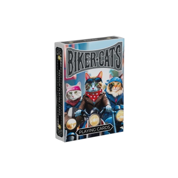 Biker Cats Playing Cards