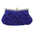 thumbnail image 1 of Qarigey Cartera conveniente y moderna para mujeres de moda, bolso de hombro, bolsos de noche, bolso tejido, bolsos de mano, bolsos de mano, Bolsas de mensajero y de hombro azul violeta, 1 of 6