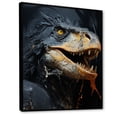 thumbnail image 2 of Designart "Raptor Dinosaur Grey Ancient Wonder" Animals Framed Wall Art - Modern Black Dinosaur Bedroom Framed Canvas Wall Art, 2 of 6