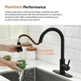 thumbnail image 4 of Matte Black Touch Sensor Kitchen Sink Faucet Pull Out Sprayer 10 inch Cover, 4 of 10