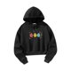 thumbnail image 4 of Mujer Crop Top Sudadera con capucha Ropa Negro Regalo Cómodo Jersey Tops SG, 4 of 8