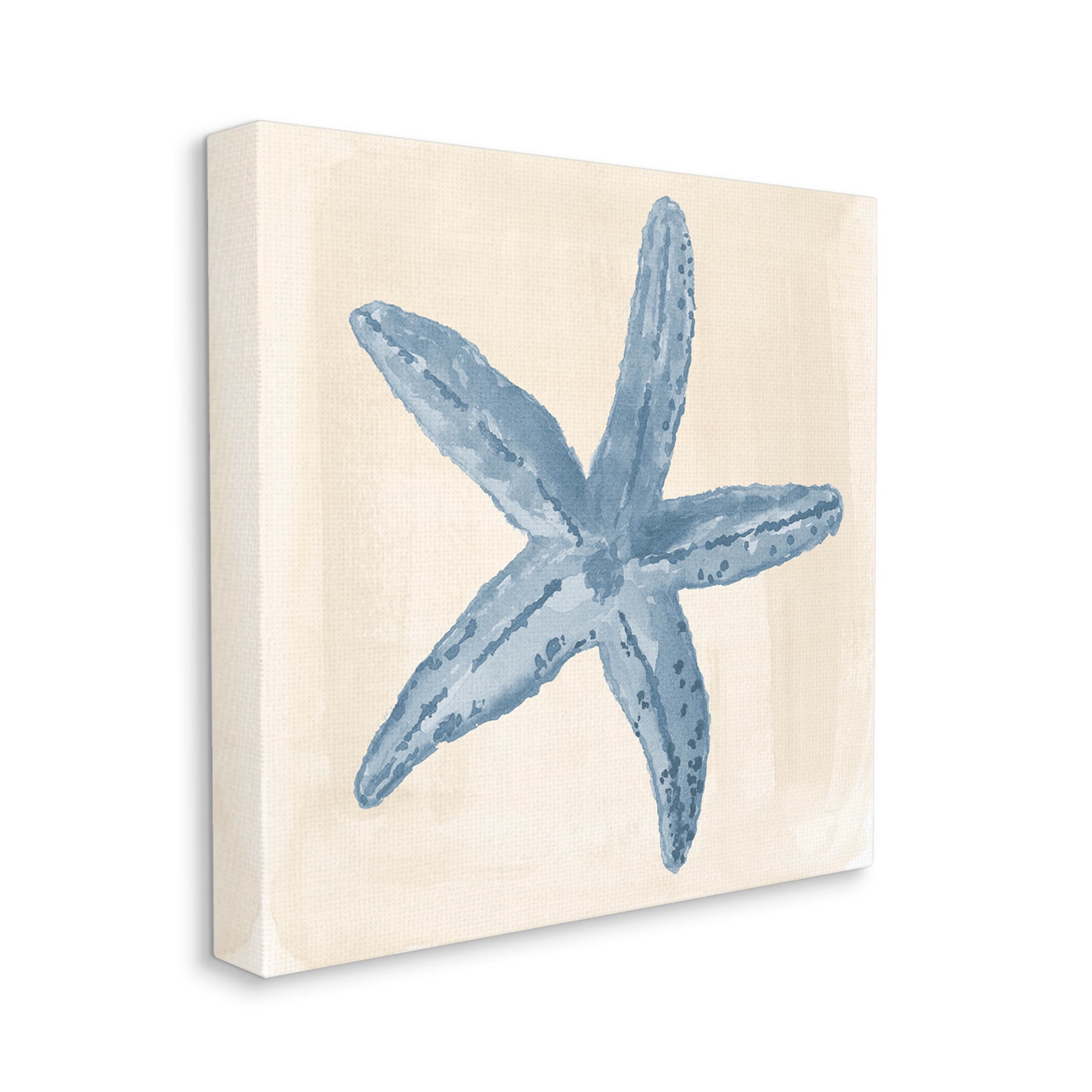 Blue Starfish Nautical Summer Animals & Insects Graphic Art Gallery Wrapped Canvas Print Wall Art