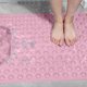 thumbnail image 5 of Alfombras de baño, tapete de baño, alfombra de baño con respaldo de goma antideslizante, puede masajear o frotar las plantas de los pies, se puede usar como tapete de baño, tapete de ducha, tapete par, 5 of 9