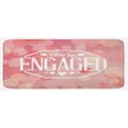 thumbnail image 1 of Engagement Party Kitchen Mat, Engagement Party Cards with Blurry Abstract Circles Art Print, Plush Decorative Kitchen Mat with Non Slip Backing, 47" X 19", Salmon Pink and White, by Ambesonne, 1 of 1
